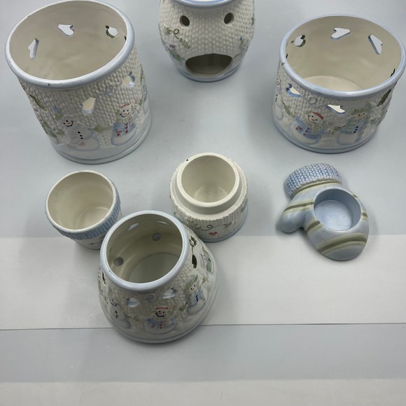 Yankee Candle Snow Folks Candle Holders Simmer Pot Mitten Tea Light Votive 6 - Picture 15 of 15